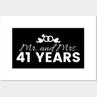 41st Wedding Anniversary Couples Gift Posters and Art